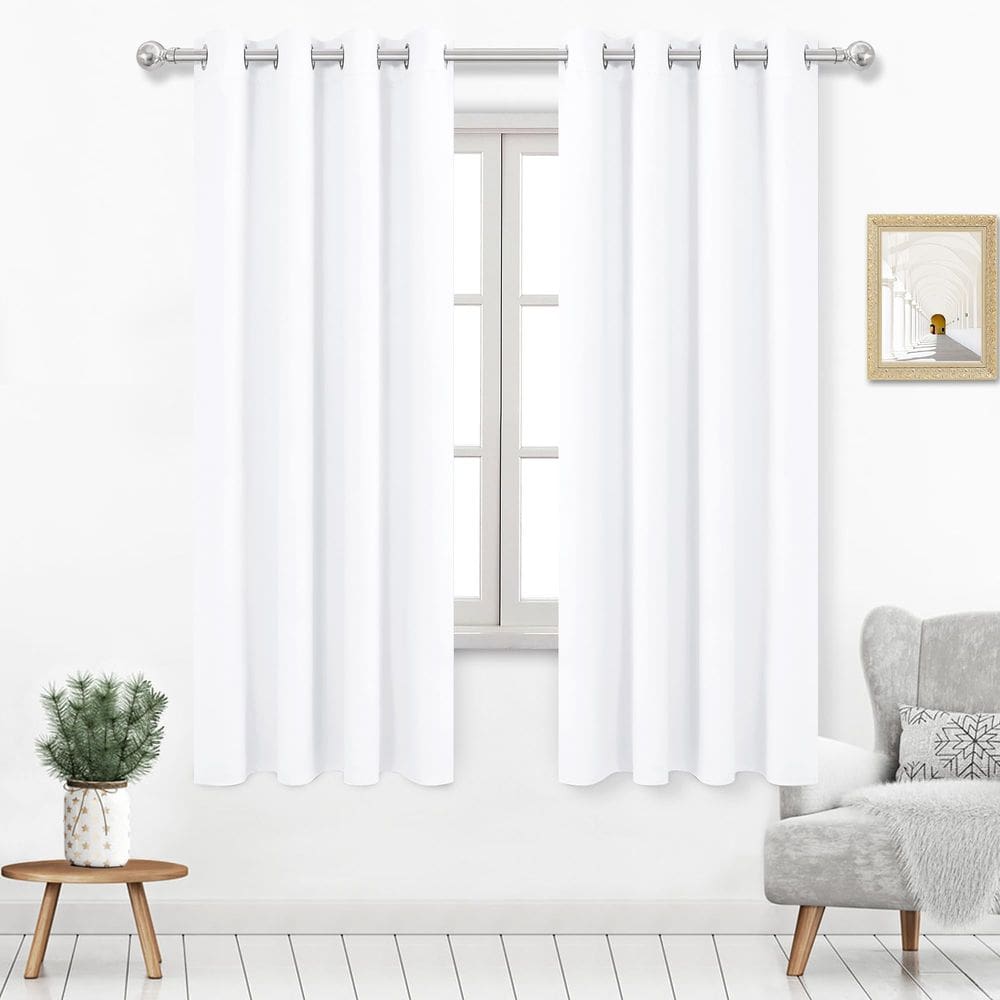 Painéis de cortina de janela DWCN Pure White 133x160cm 2 painéis