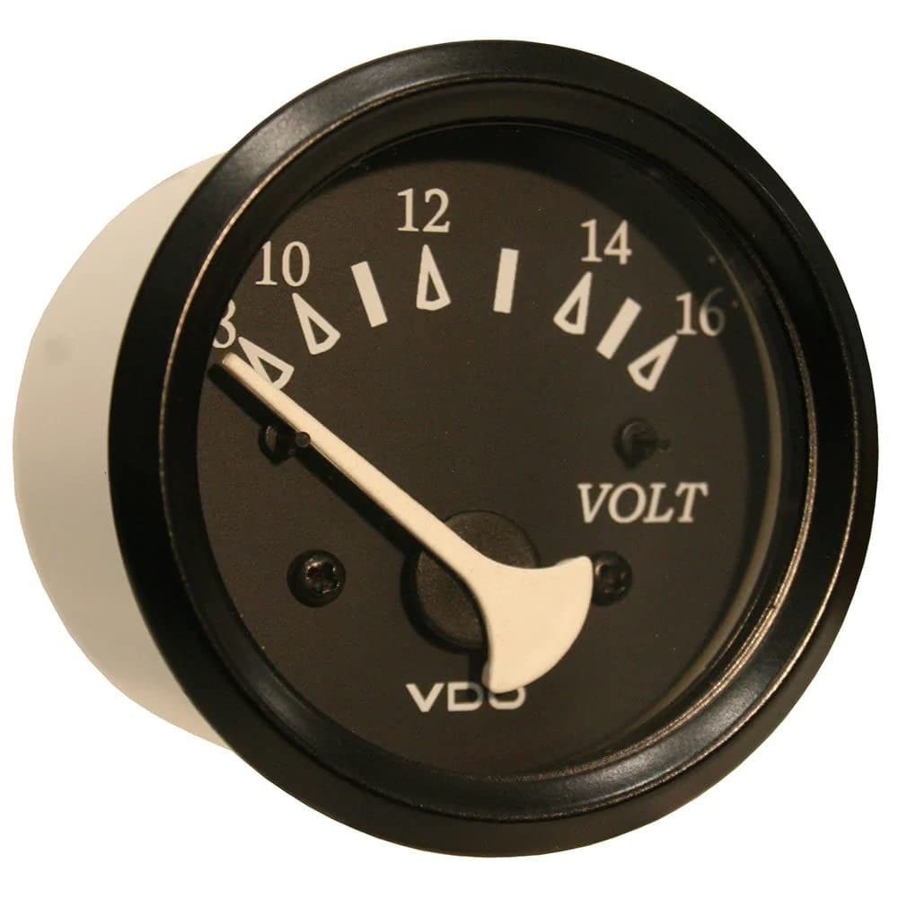 Voltímetro VDO 332-11805 Cockpit Marine 8-16V para sistema de 12V