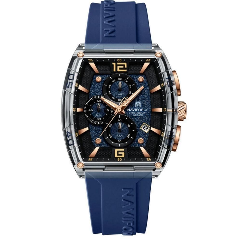 Relógio De Quartzo Masculino Casual Luminoso à Prova D´agua 30m Esportivo Azul