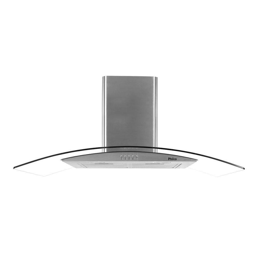 Coifa De Parede Philco Curva 90cm Inox Dupla Filtragem 110V