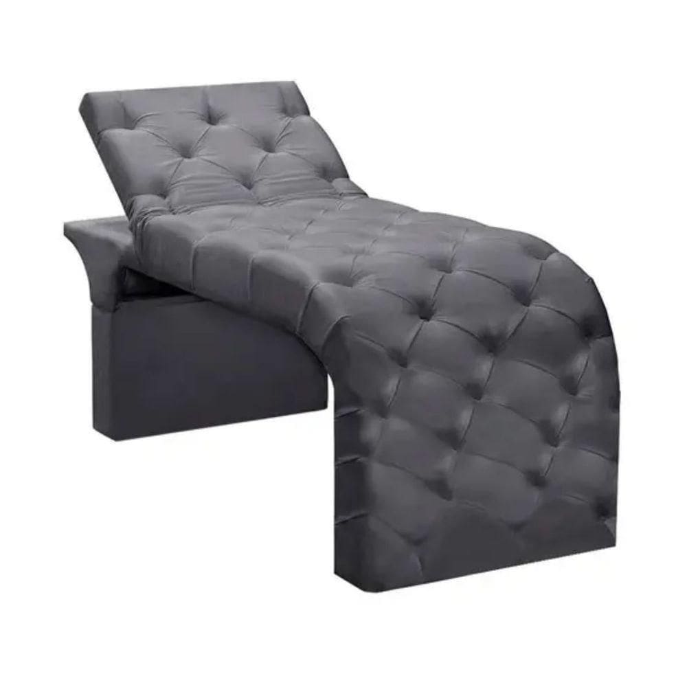 Maca Estofada Estética Cílios Regulável Spa Suede Valentina Cinza