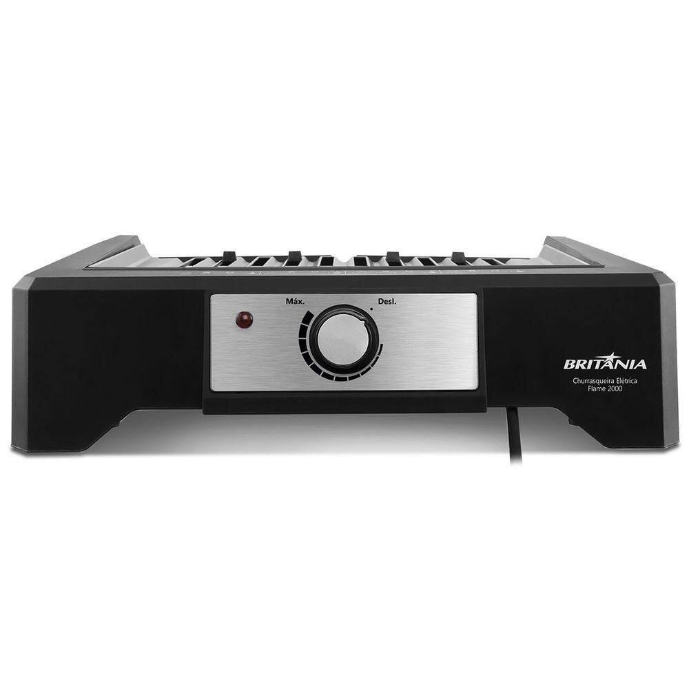 Churrasqueira Elétrica Britânia BCQ2000 Flame Grelha Argentina 110V