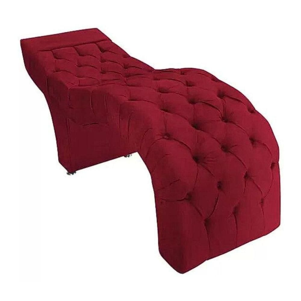 Maca Estofada Estética Cílios Salão Spa Suede Adriana Vermelho