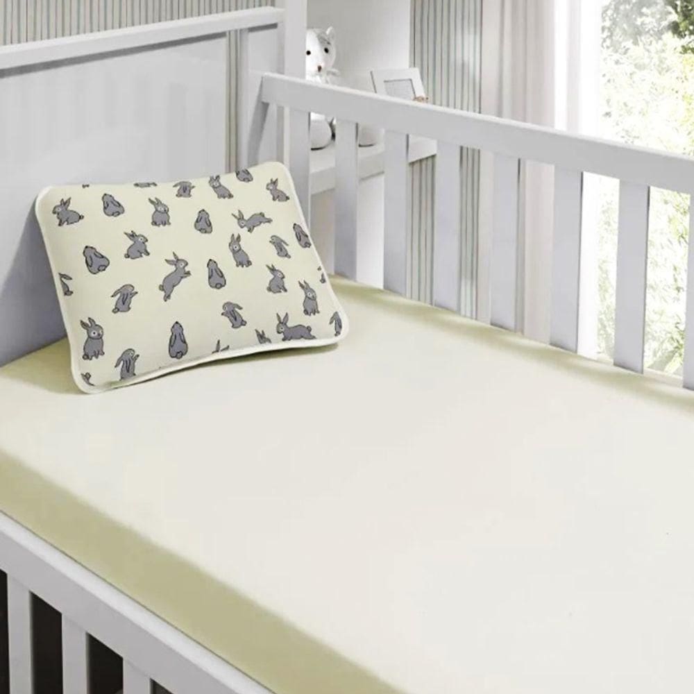 Jogo De Cama Tecebem Malha Mini Cama(montessoriana)curiosidade 2 Peças Perola