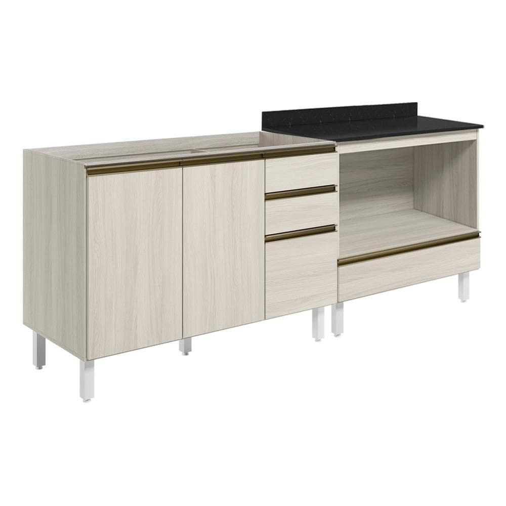 Balcao Pia E Balcao Forno Mdf Kali Nicioli Bianco Toq