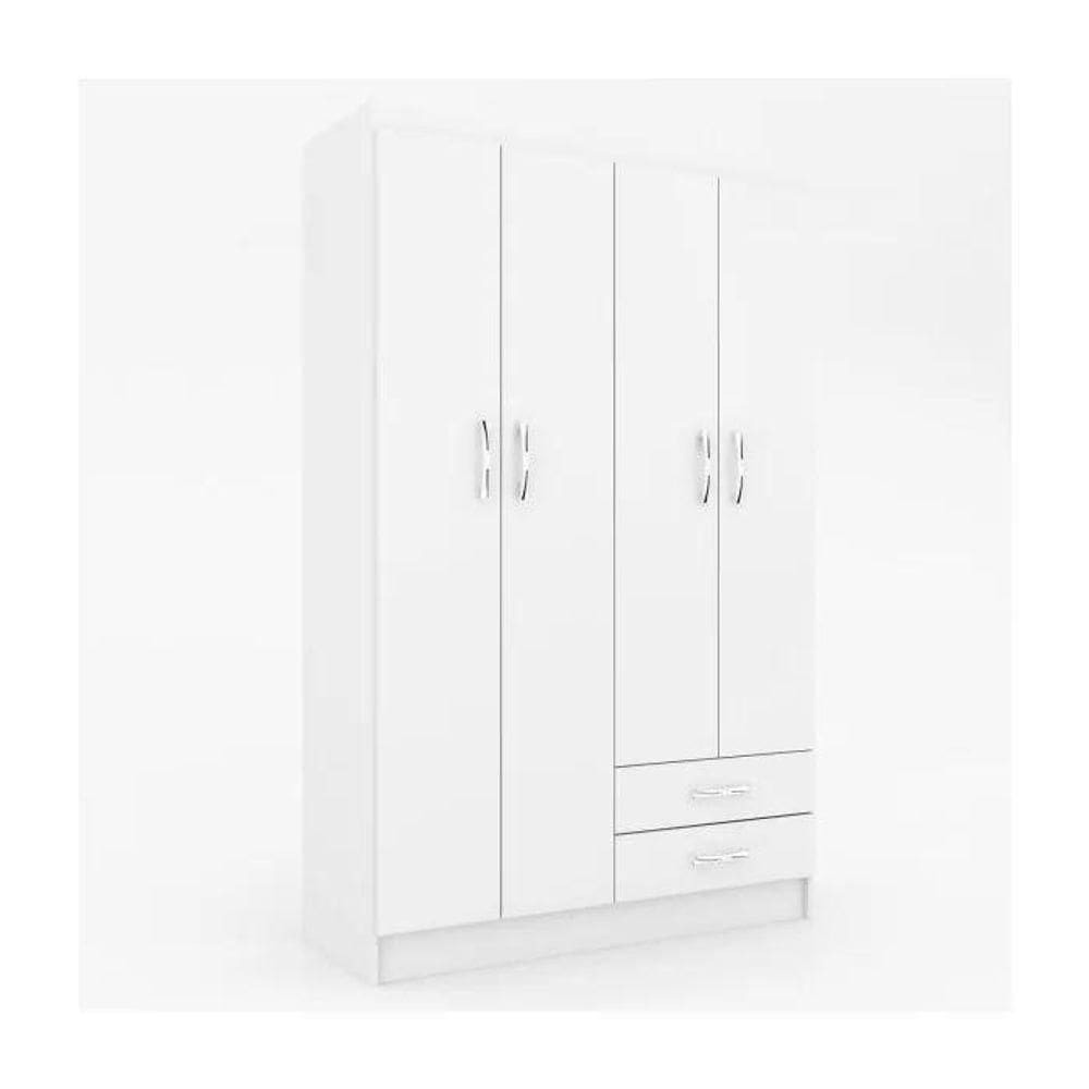 Guarda-roupa Infantil Atalaia 4 Portas 2 Gavetas Branco
