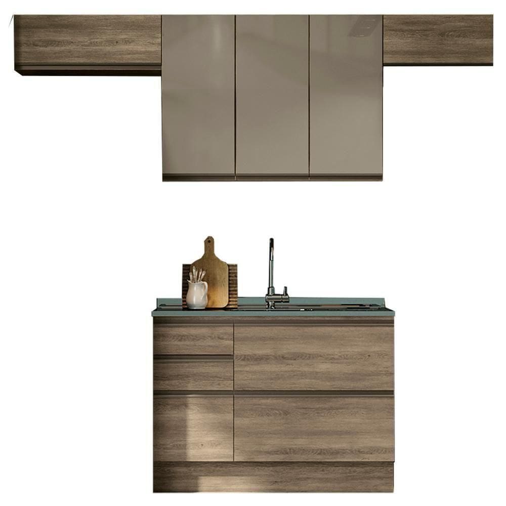 Cozinha Modulada 4 Pecas 260 Cm Mdp Maxxi Nogal Kappesberg