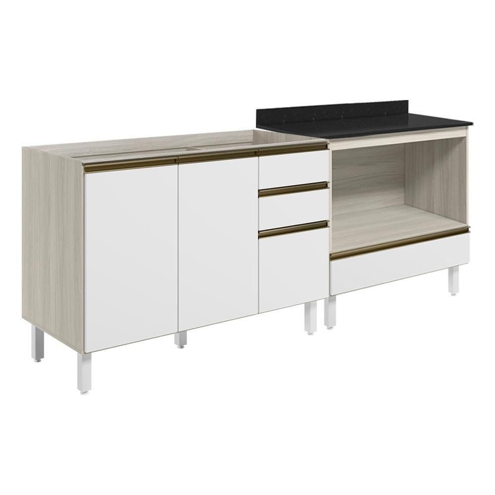 Balcao Pia E Balcao Forno Mdf Kali Nicioli Bianco Toq