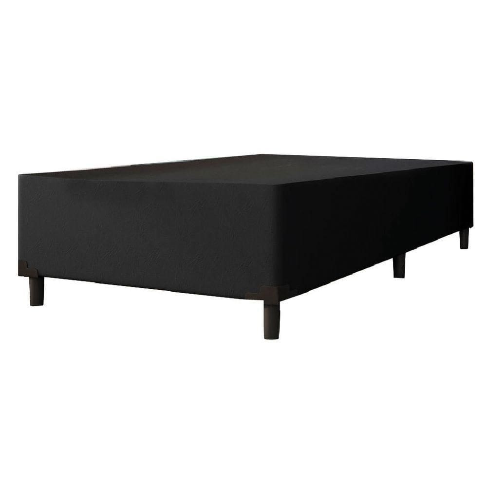 Cama Box 0,96m Com 38cm De Altura Prince Preto Preto