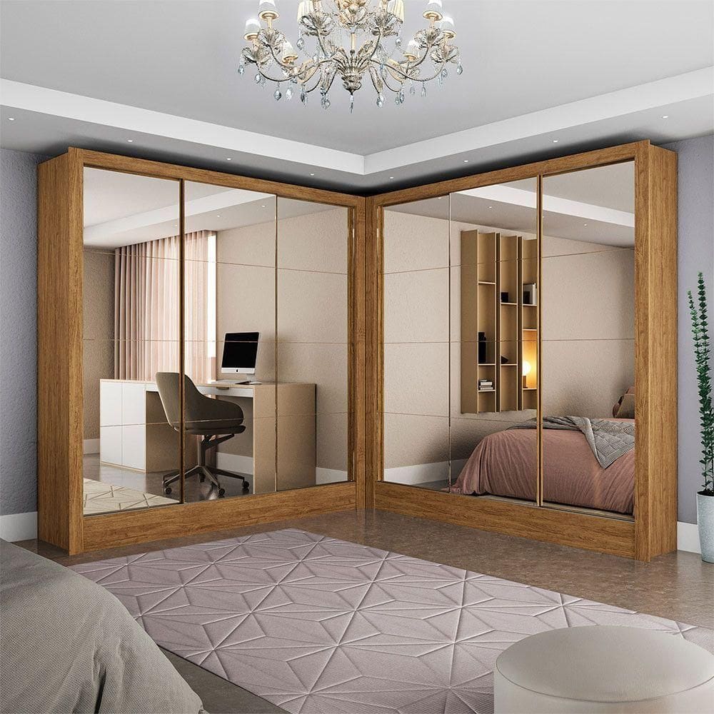 Closet Casal Duplo Dubai 6 Portas Premium 6 Gavetas Cinamomo