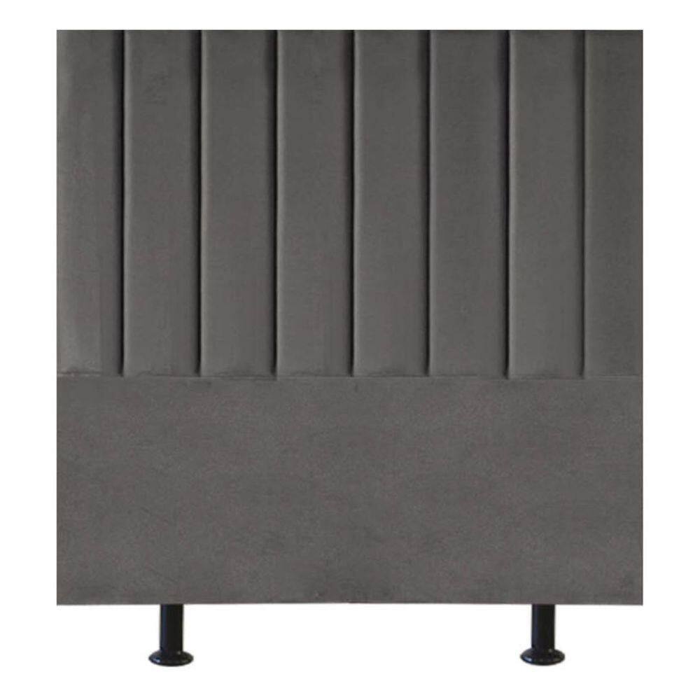 Cabeceira Estofada Cama Box Solteiro 100 Cm Alice Linho Cinza