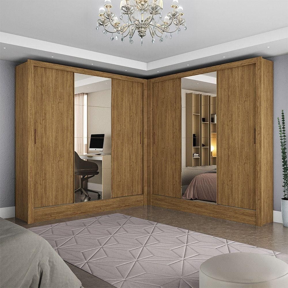 Closet Casal Duplo Dubai 6 Portas Plus 6 Gavetas Cinamomo