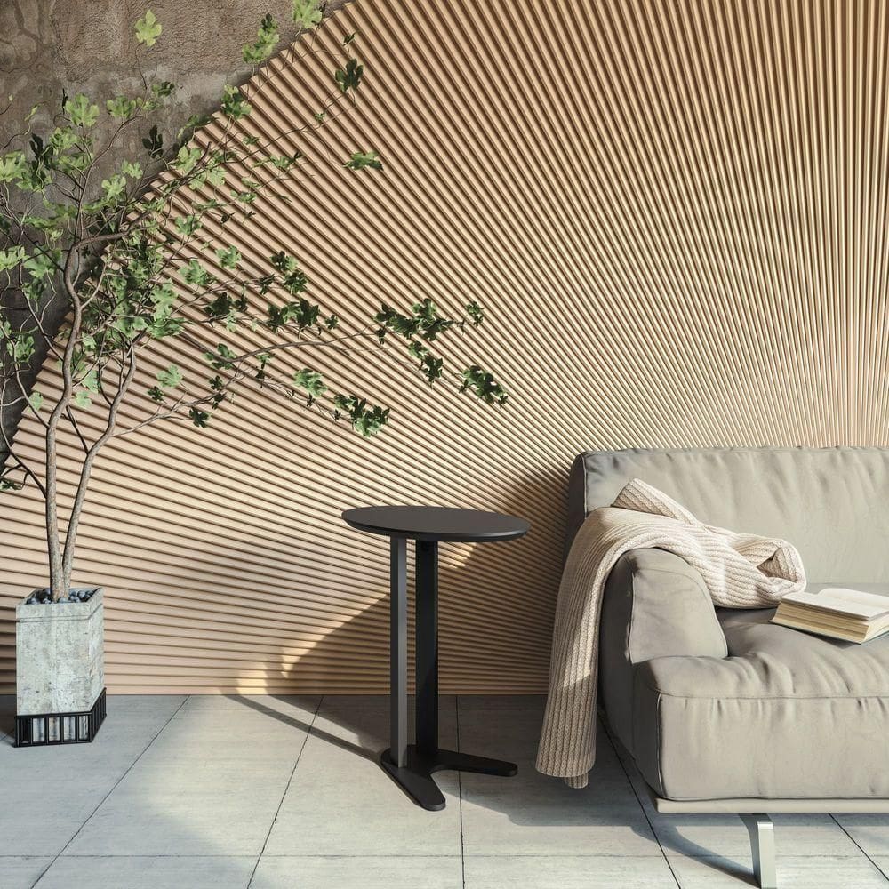 Mesa Auxiliar Oval 60cm - Dalla Costa Preto Fosco