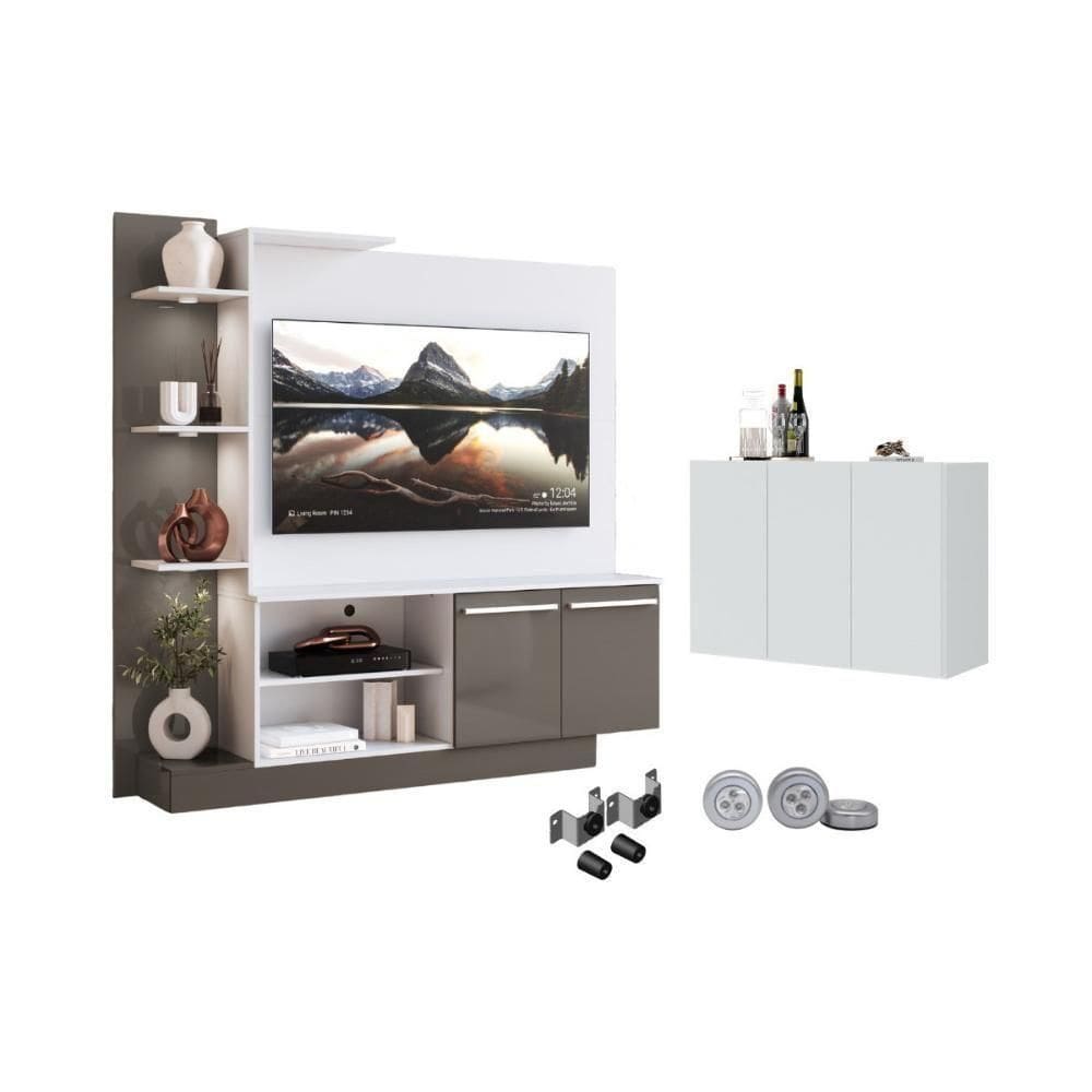 Rack Painel-Suporte Para Até 55" E Aparador Multimóveis