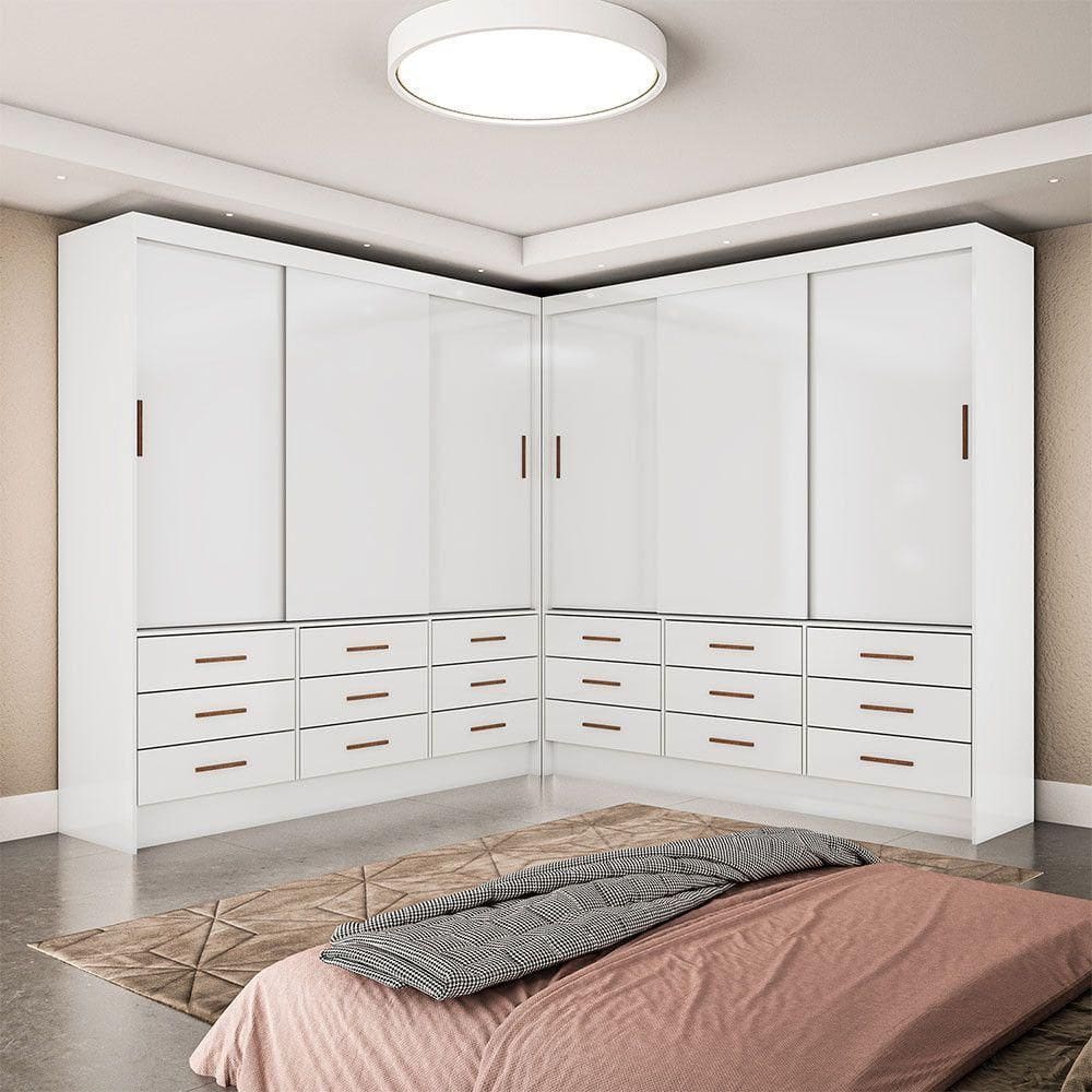 Closet Sevilha 6 Portas Casal Duplo 18 Gvt Carioca Moveis Branco