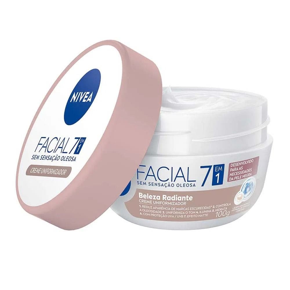 Nieva Hidrante Facial 7 em 1 NIVEA Beleza Radiante - 100g Pr