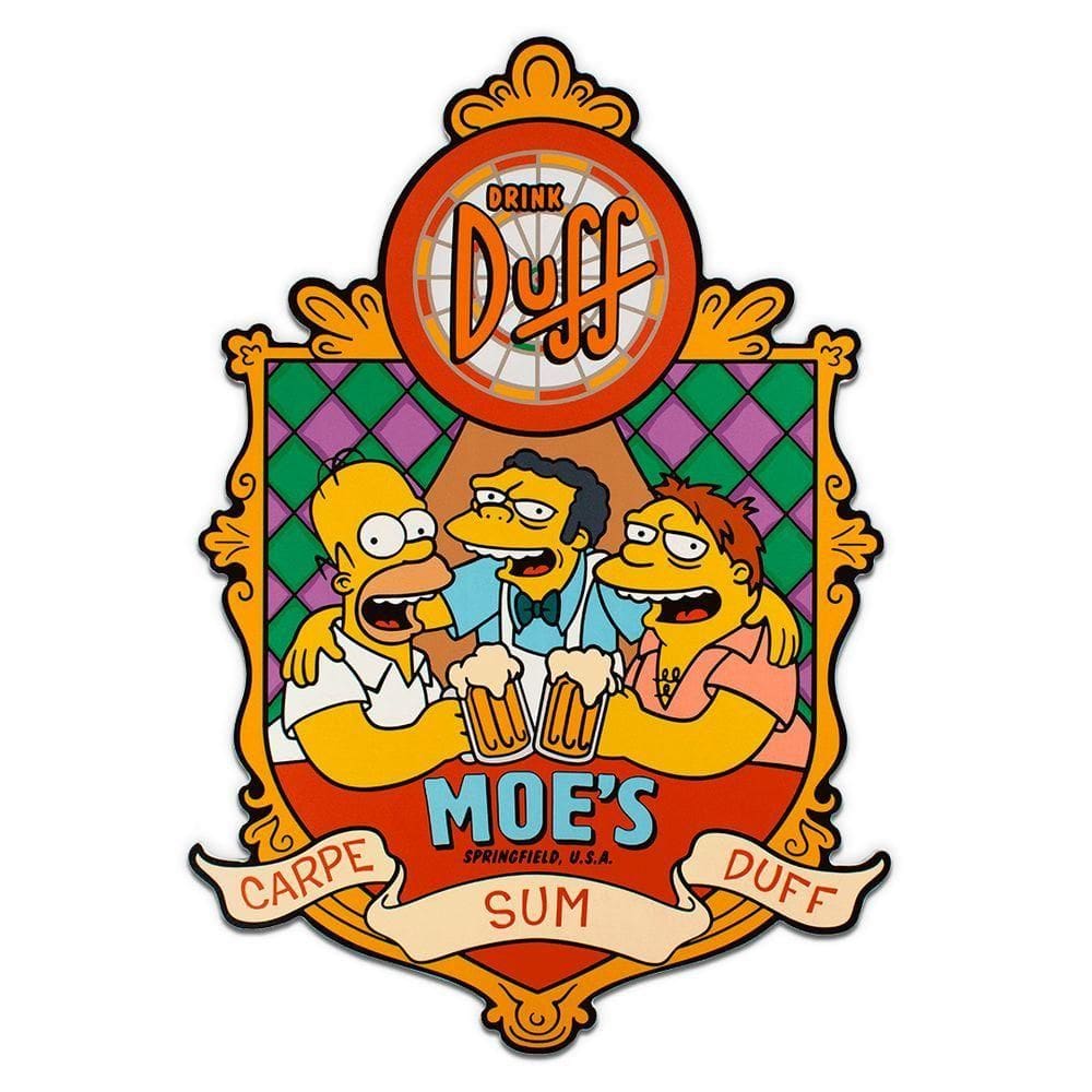 Placa Decorativa Cerveja Simpson Duff Recorte 44x28 Cm