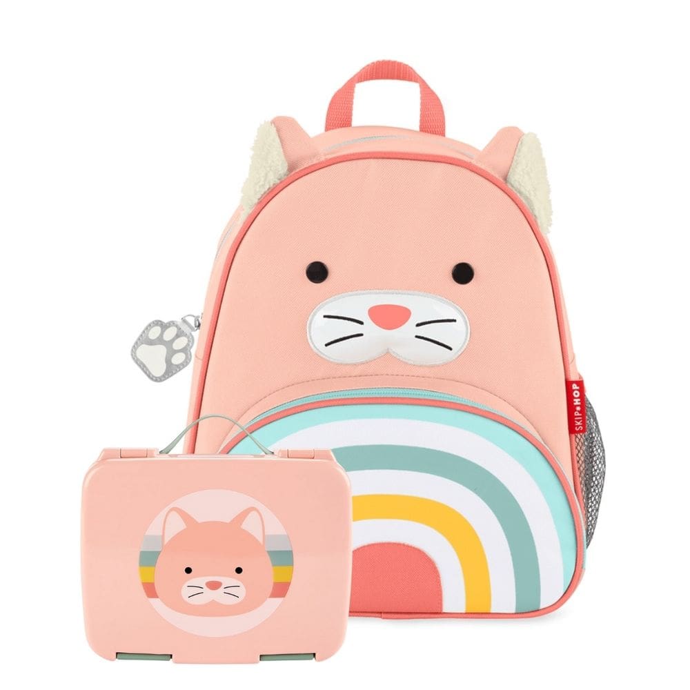 Kit com Mochila Infantil e Bento Box Zoo Gatinha - Skip Hop