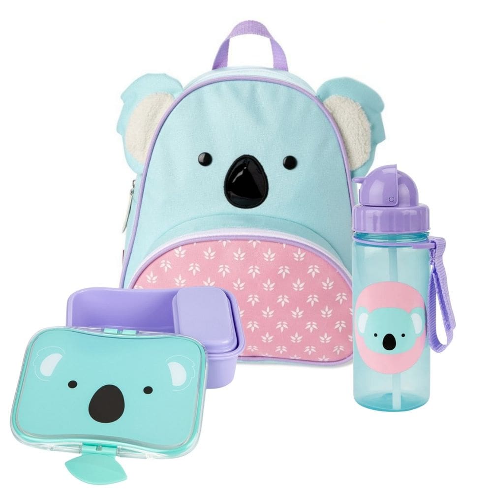 Kit Escolar com Mochila Infantil + Garrafa Flip + Lancheira Zoo Koala - Skip Hop