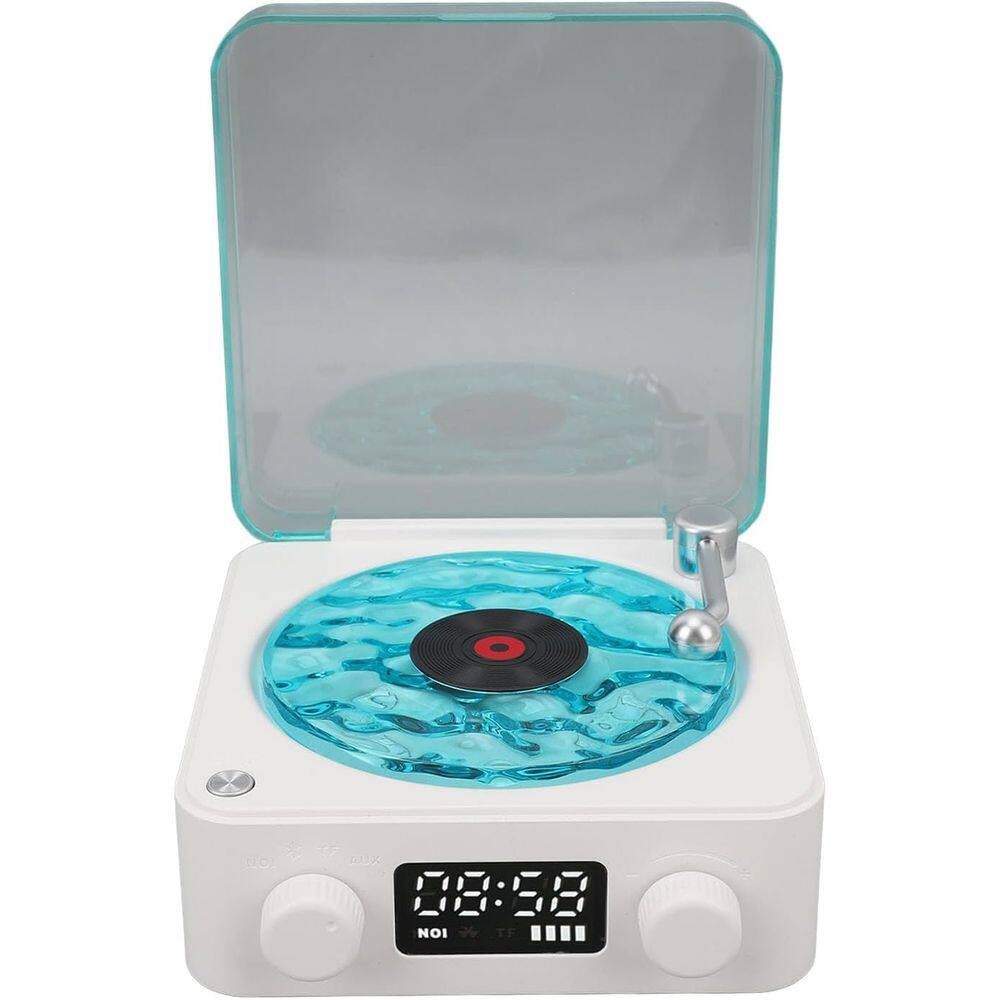 Caixa De Som Vinil Toca Disco Vitrola Usb Bluetooth Cartao Tf Luminaria Musica Recarregavel