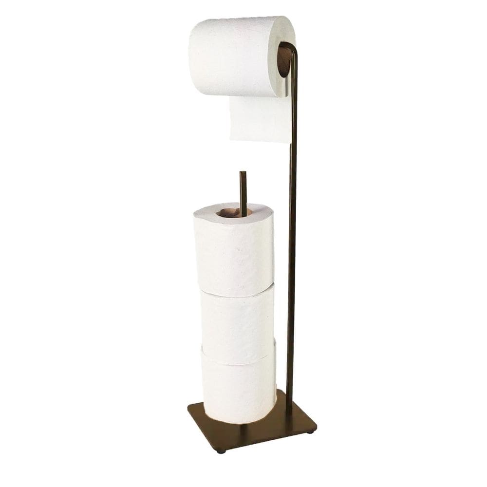 Suporte Porta Papel Higiênico Para 4 Rolos Banheiro Cor Café - 2373CF Future
