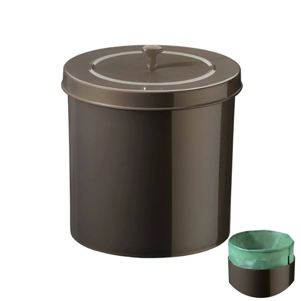 Lixeira 5 Litros Tampa Cesto De Lixo Para Banheiro Pia Cozinha Cor Café - 550CF Future