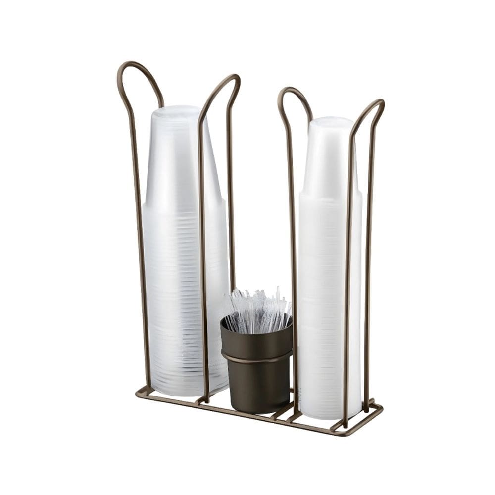 Suporte Porta Copos Descartáveis 200/50/80ml Mexedor Cor Café - 1153CF Future
