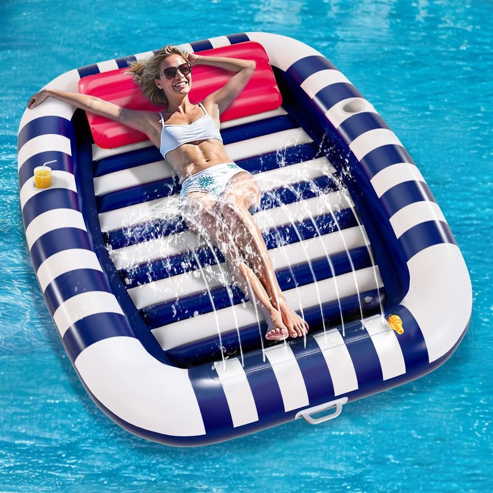 Espreguiçadeira de piscina inflável iPlay iLearn Pool Wave 80x66 azul
