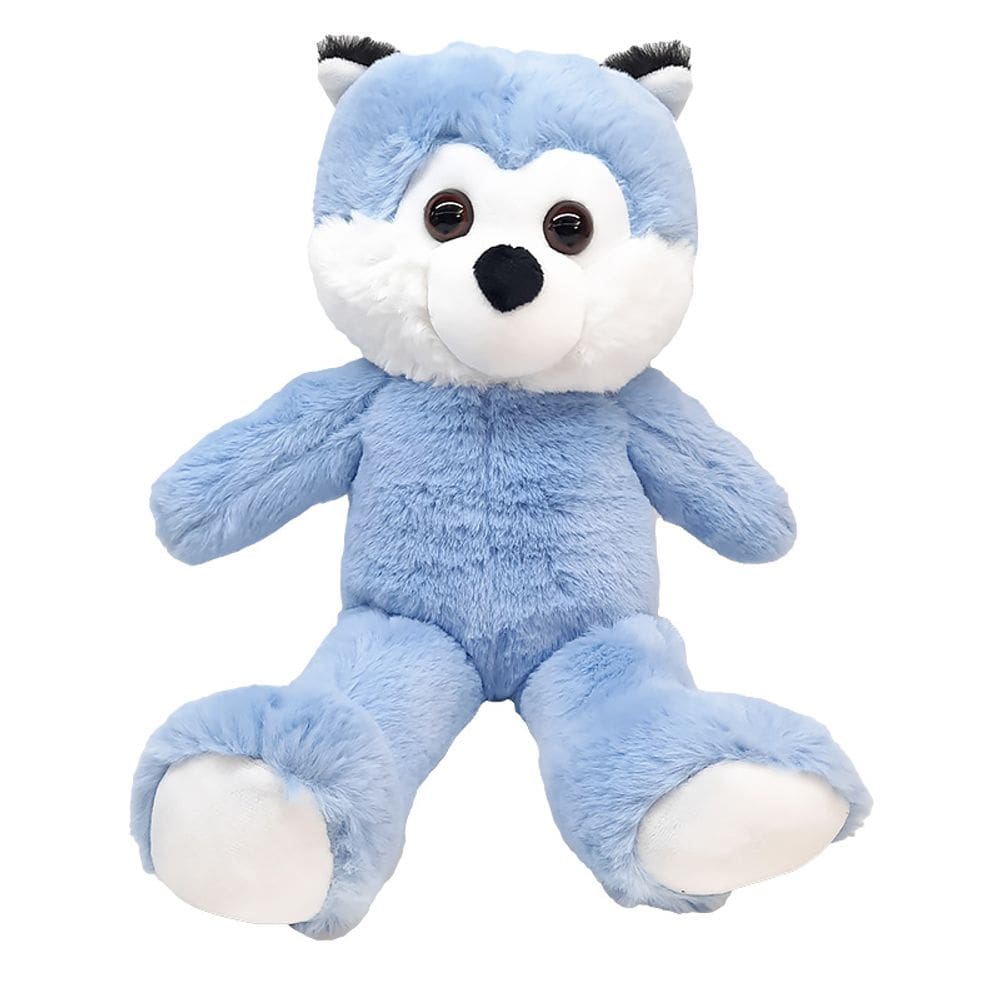 Pelúcia Animalzinho Lobo Azul 35cm R3395 - BBR Toys
