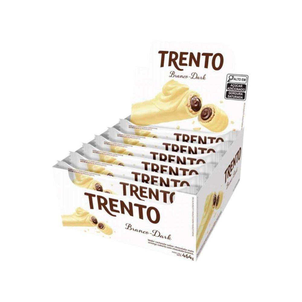 Wafer Chocolate Trento Branco C/ 16Unid 464g