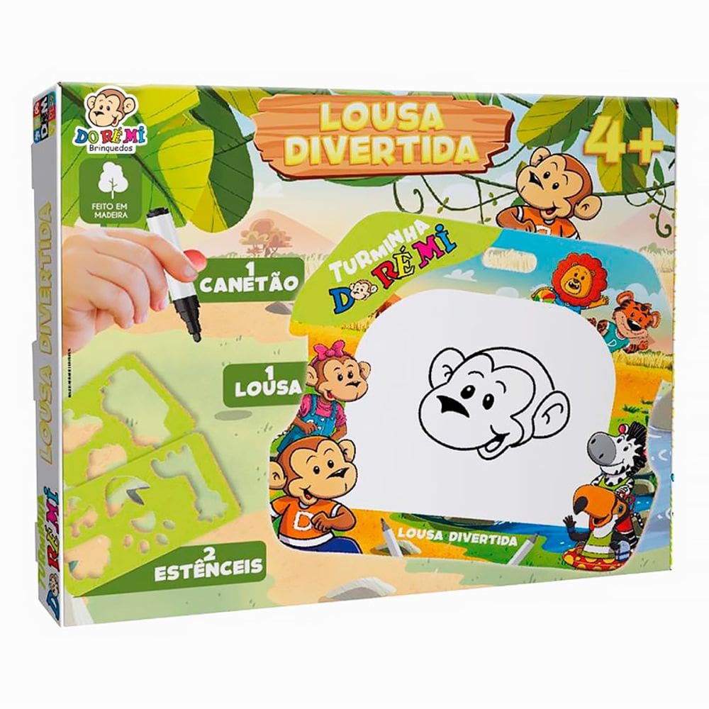 Lousa Divertida Turminha Dorémi em Madeira 5977 - Brincadeira