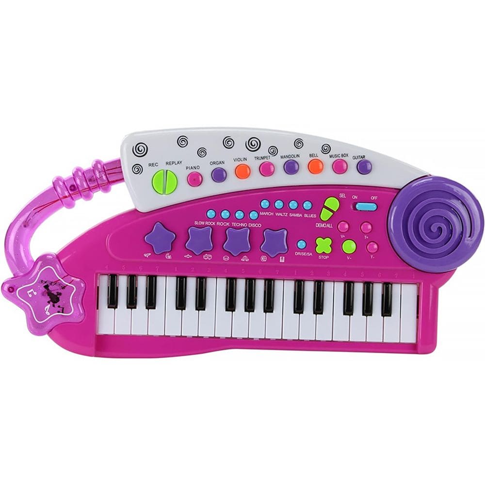 Teclado Musical Infantil Single Star com Luz e Som R2973 - BBR Toys