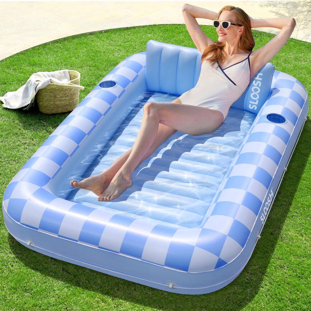 Espreguiçadeira de bronzeamento inflável Float SLOOSH 70x46cm azul