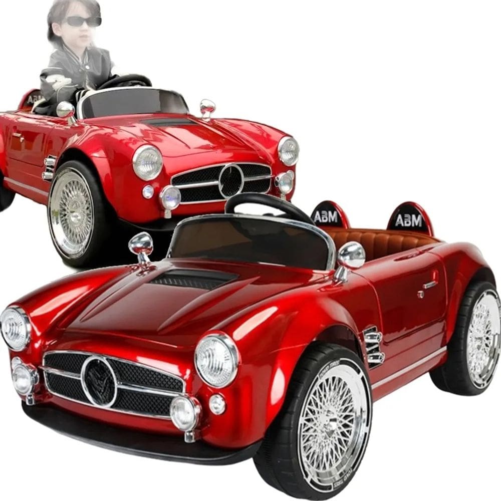 Mini Carro Eletrico Infantil Retro 12V Vermelho - Importway