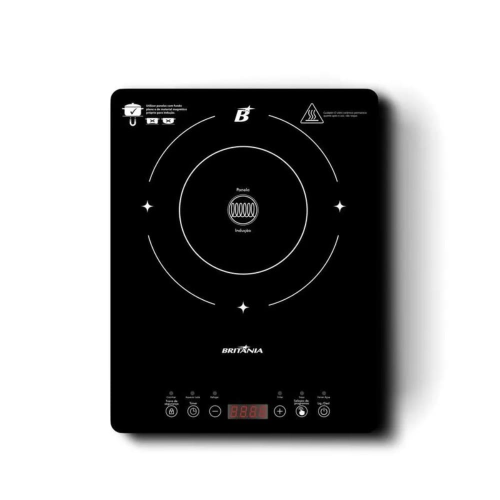 Cooktop De Indução Britânia 1 Boca BCT10A 6 Programas