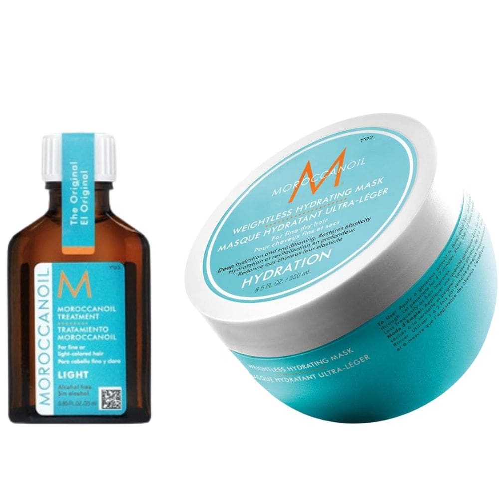 Kit Moroccanoil Óleo de Argan Tratamento LIGHT 25ml +  Máscara de Hidratação suave 250ml