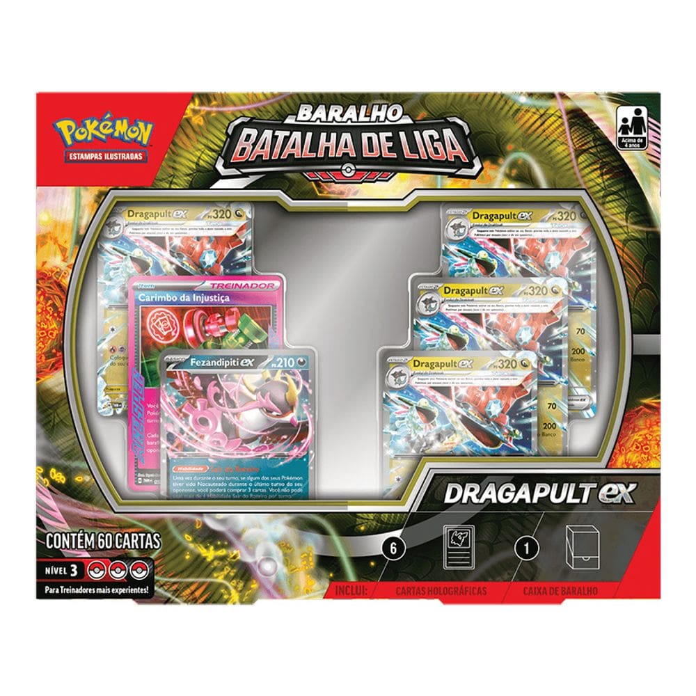 Pokémon Deck Batalha de Liga Dragapult EX 60 Cartas 100-10400 35245 - Copag