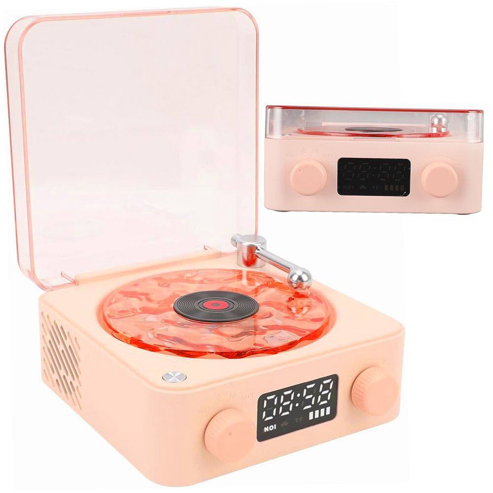 Caixa de Som Toca Disco Vinil Vitrola Musica Bluetooth Cartao Tf USB Recarregavel