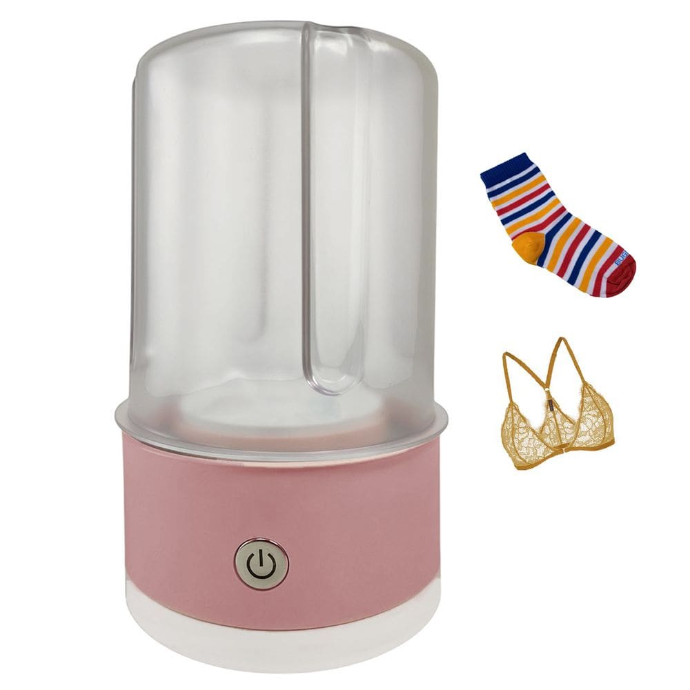 Mini Maquina de Levar Roupa Intima Bateria Recarregavel USB Lenço Meia Roupa de Bebe Lavadora Portatil Mala Viagem Bolsa
