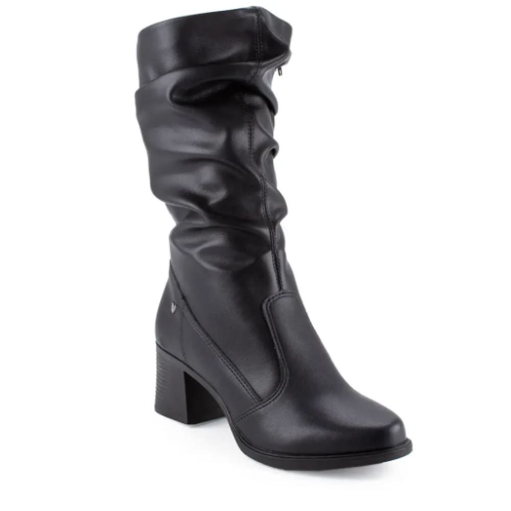 Bota Feminina Cano Médio E Salto Bloco Mississipi Me502-0001