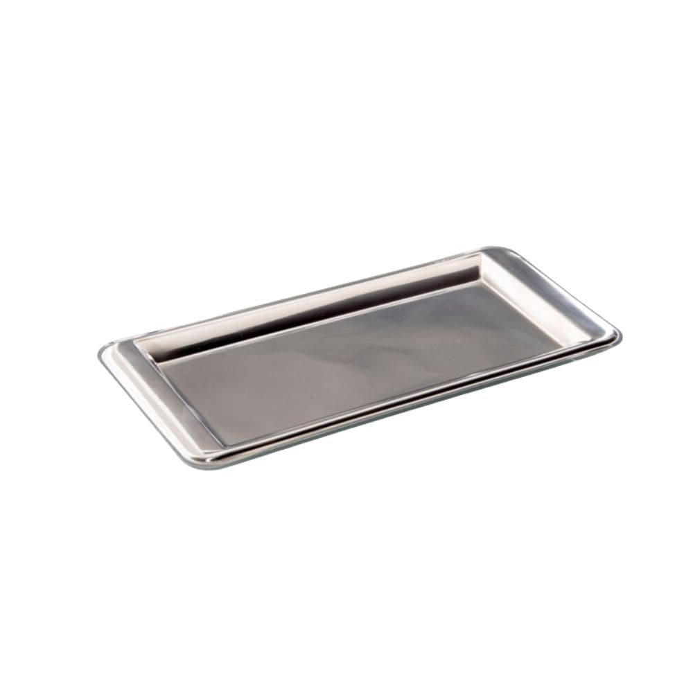 Bandeja de Aço Inox Coffee Retangular Elegância
