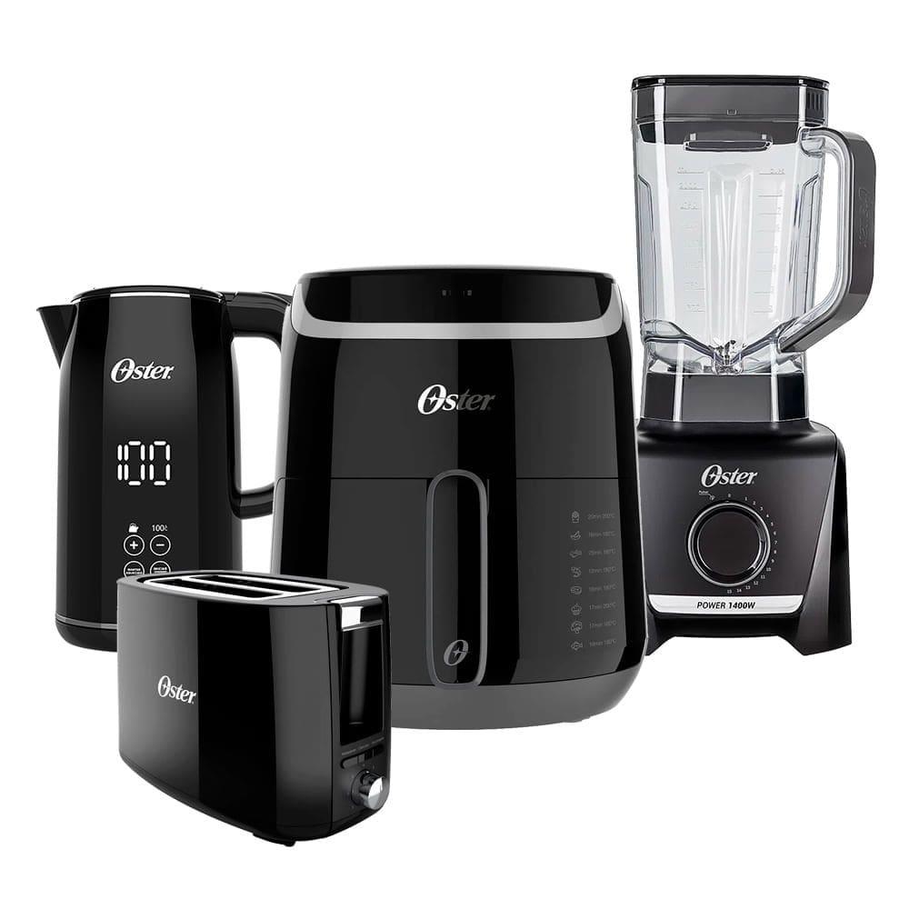 Kit Black Oster - Fritadeira - Chaleira - Liquidificador e Torradeira