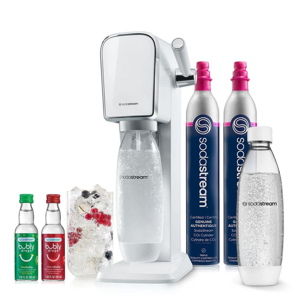 Máquina de água com gás SodaStream ART com 2 cilindros de CO2