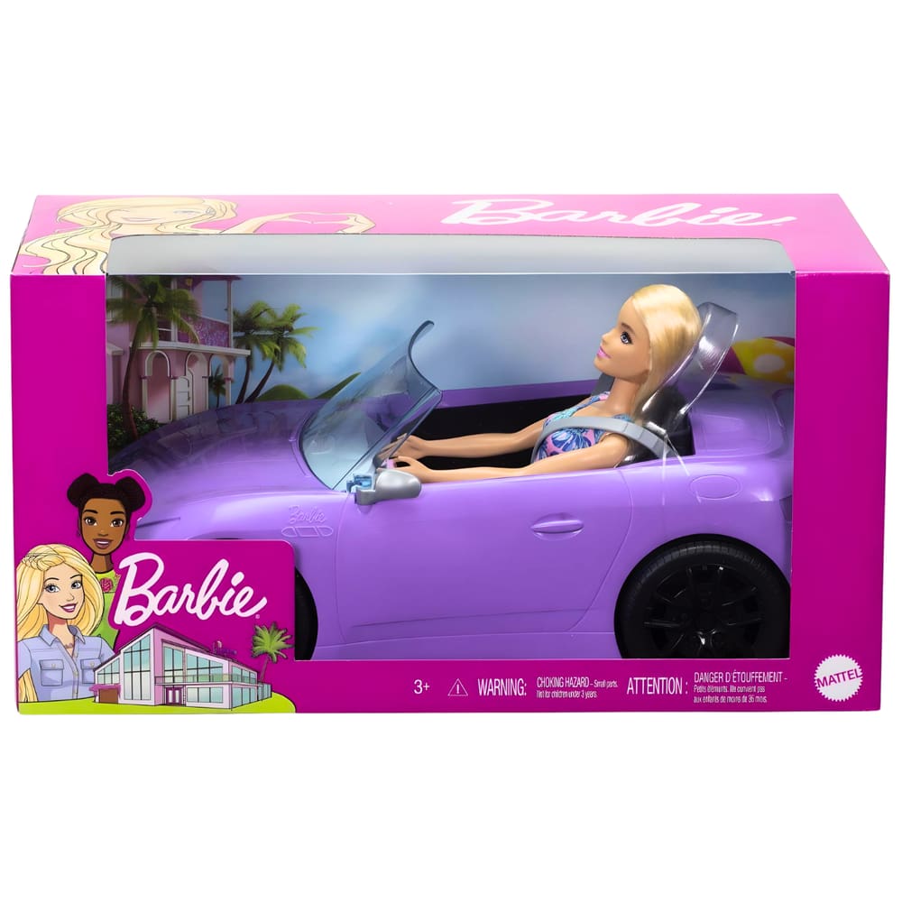 Boneca Barbie Estate com Carro Conversível Roxo HBY29 Mattel