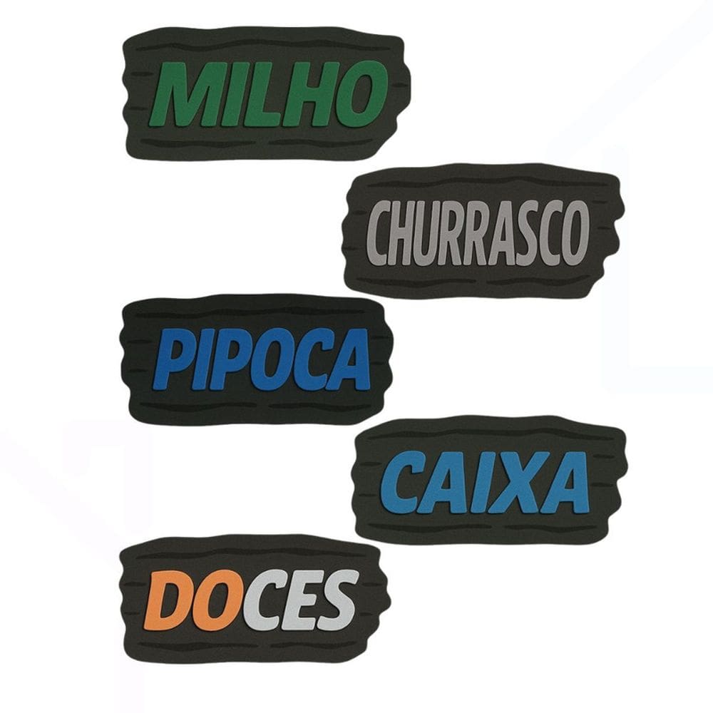 Kit Painel De EVA 25x60cm Decoração Festa Junina Arraiá Milho Pipoca Doces