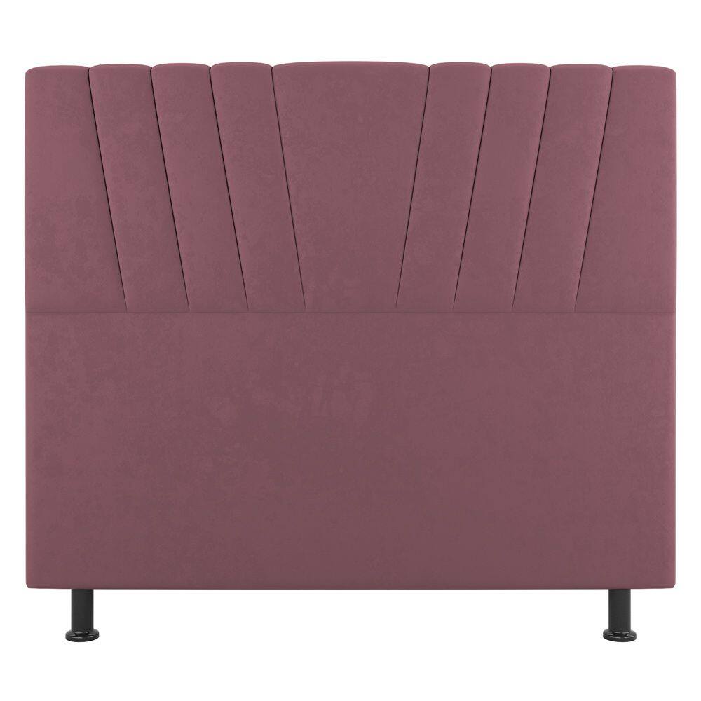 Cabeceira Cama Box Casal Queen Size Dublin 160cm Suede Rosê - Abmaza