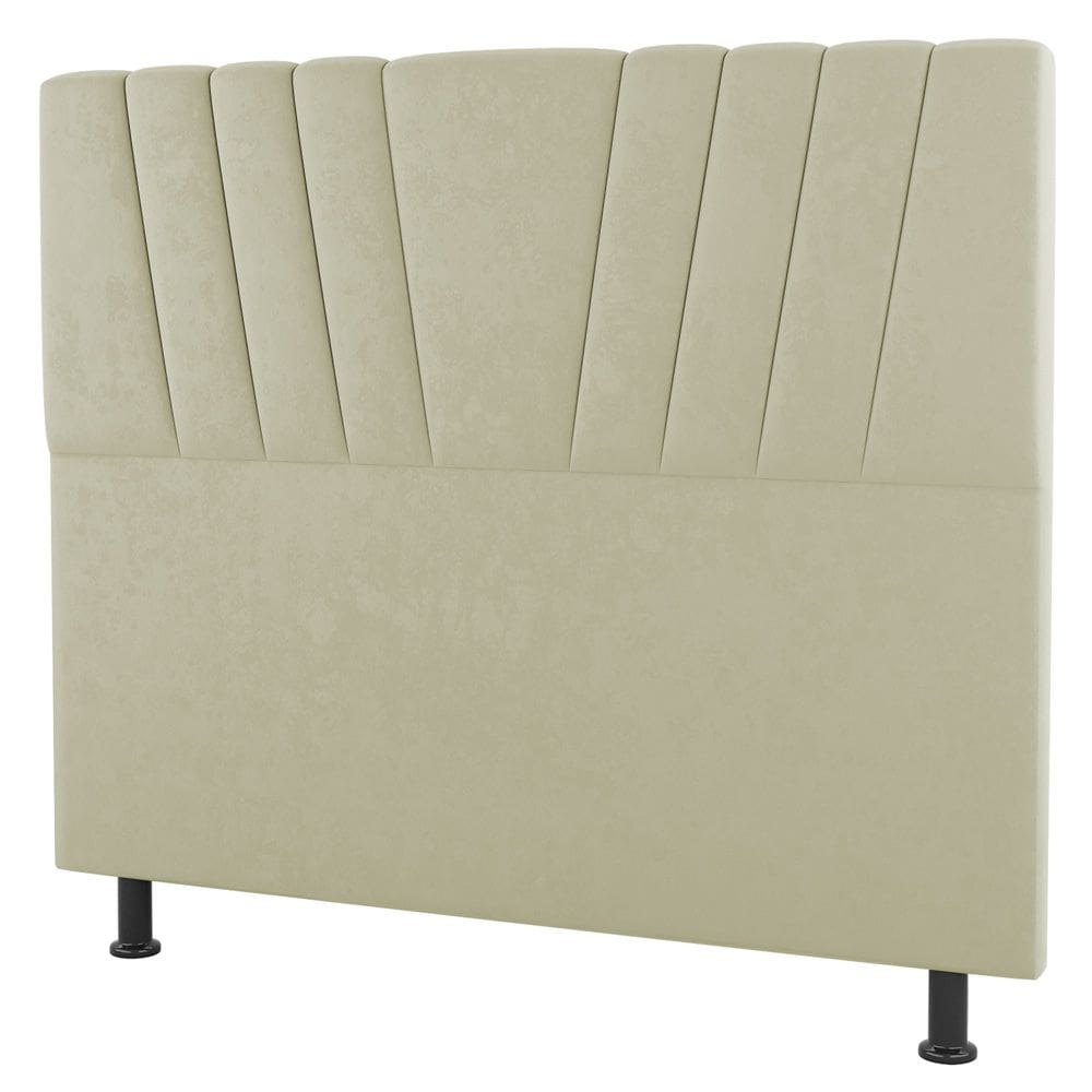 Cabeceira Cama Box Solteiro Dublin 90cm Sintético Bege - Abmaza
