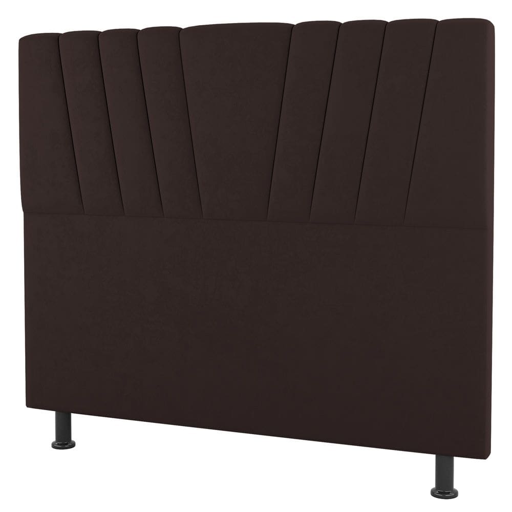 Cabeceira Cama Box Solteiro Dublin 90cm Linho Marrom - Abmaza