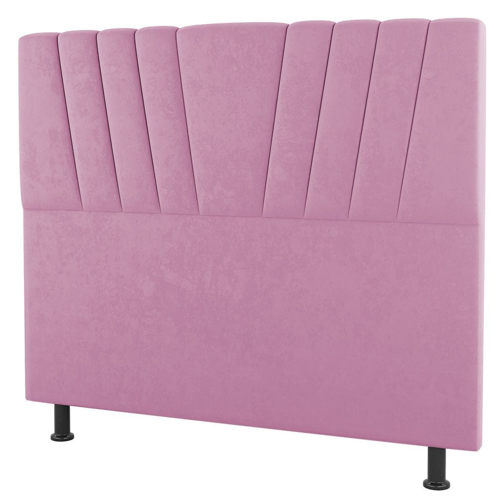 Cabeceira Cama Box Solteiro Dublin 100cm Suede Rosa - Abmaza