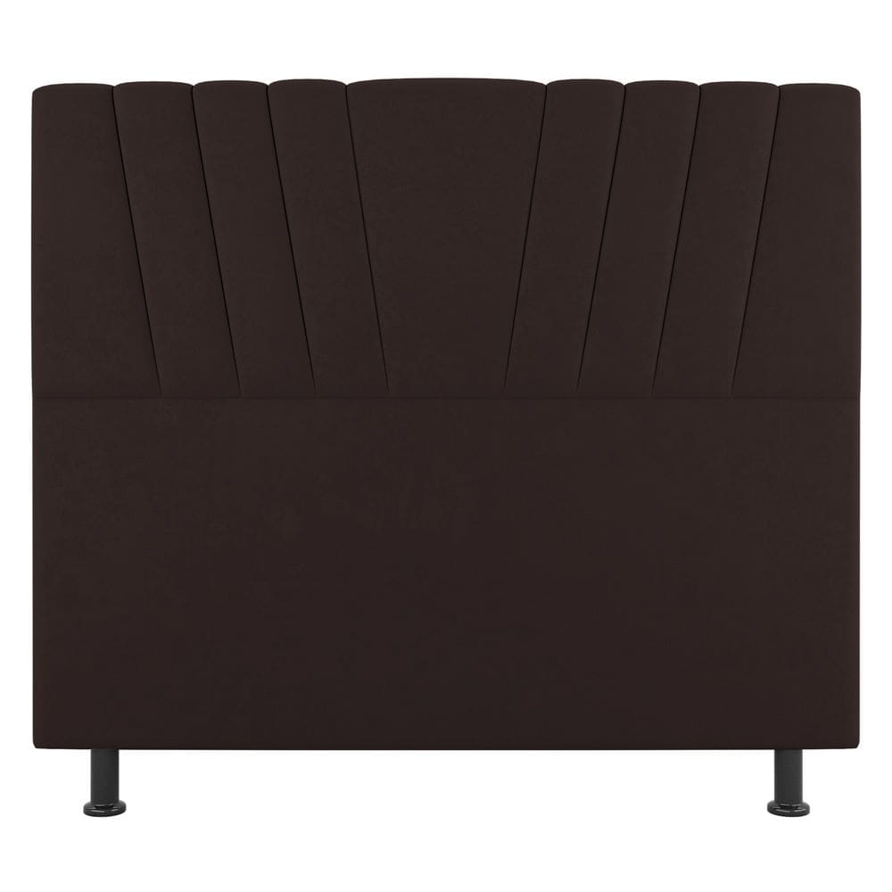 Cabeceira Cama Box Casal Queen Size Dublin 160cm Linho Marrom - Abmaza